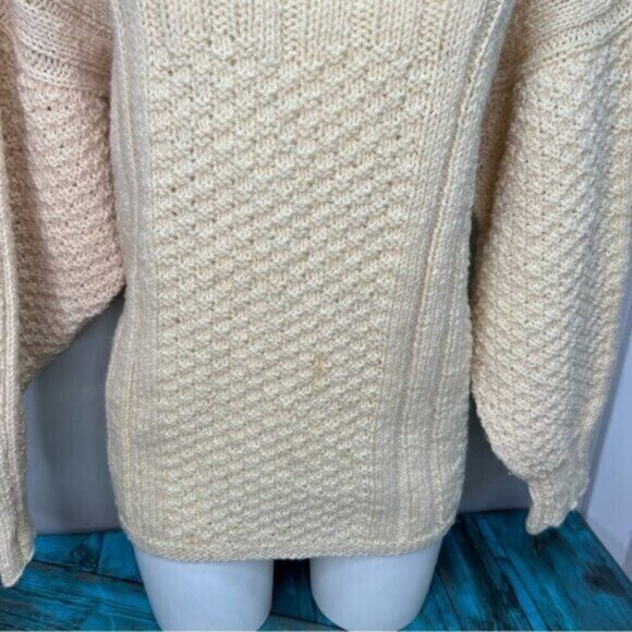 Vintage Handknit Mock Neck Cottagecore Sweater - Picture 4 of 8